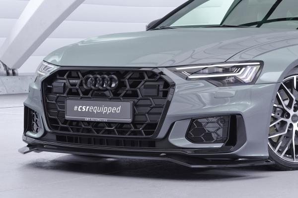 CSR Frontspoiler | Cup-Spoilerlippe mit ABE für Audi A6 / S6 C8 (Typ 4A) CSL976-M Carbon Look matt strukturiert (keine Lackierung erforderlich)