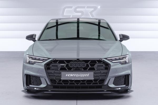 CSR Frontspoiler | Cup-Spoilerlippe mit ABE für Audi A6 / S6 C8 (Typ 4A) CSL976-M Carbon Look matt strukturiert (keine Lackierung erforderlich)