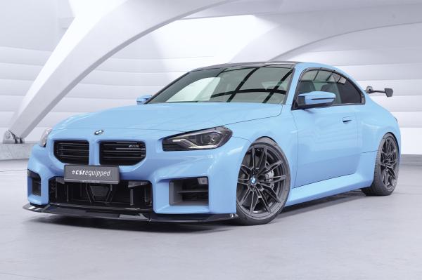CSR Frontspoiler | Cup-Spoilerlippe mit ABE für BMW M2 G87 CSL981-C Carbon Look Hochglanz (keine Lackierung erforderlich)