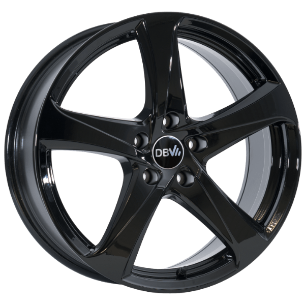 DBV Alufelge 5SP 001 schwarz 6.5x16 ET40 5x114.3 Nabe 74.1mm KBA 51472