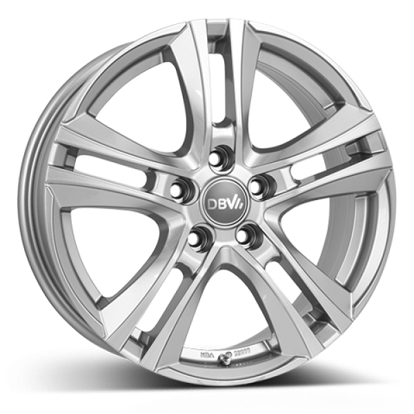 DBV Alufelge Andorra II hyper silber 7x17 ET35 5x100 Nabe 60.1mm KBA 53977