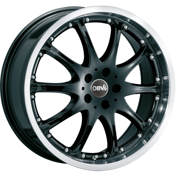 DBV Alufelge Australia schwarz, horn poliert 7x15 ET40 5x114.3 Nabe 74.1mm KBA 46227