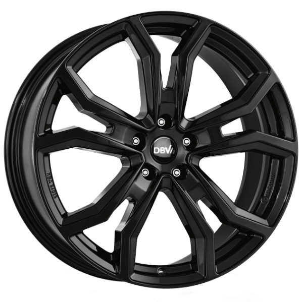 DBV Alufelge Milano TV black 7x17 ET48 5x112 Nabe 57.1mm KBA 54029