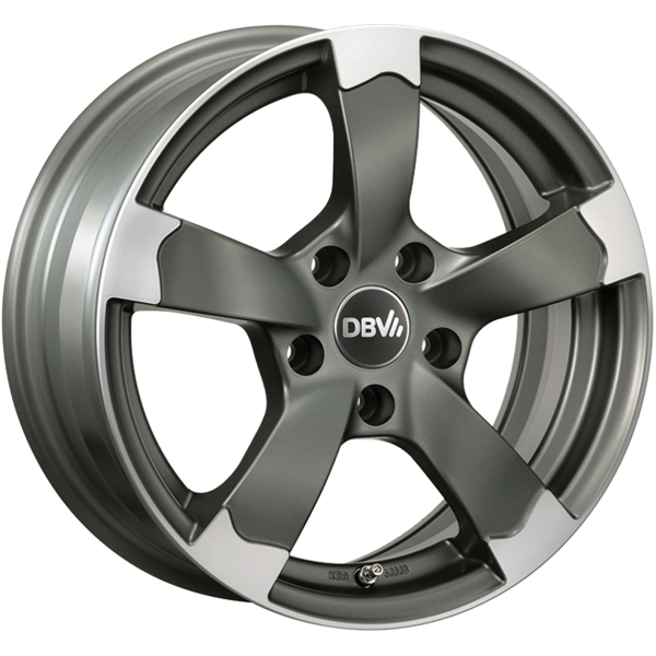 DBV Alufelge Torino II anthrazit matt, poliert 8.5x19 ET30 5x112 Nabe 66.6mm KBA 48880