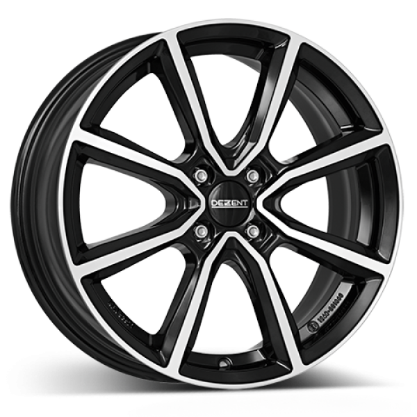 DEZENT Alufelge TN dark black/polished 6x16 ET49 4x100 Nabe 54.1mm KBA 53524