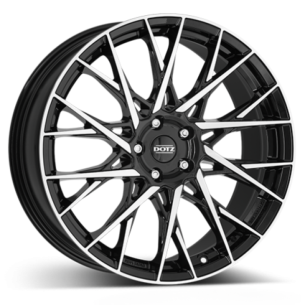 DOTZ Alufelge Fuji dark black/polished 8x18 ET48 5x108 Nabe 65.1mm KBA 54341