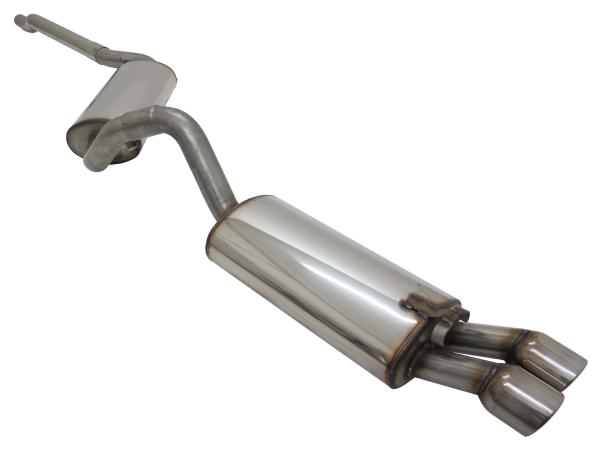 Novus Edelstahl Sportauspuffanlage ab Kat für Audi 80/90 Typ 89 Cabrio/Coupé/Limousine 1.6–2.8 – Endrohr 2x76 mm SR-Design – mit EG Genehmigung