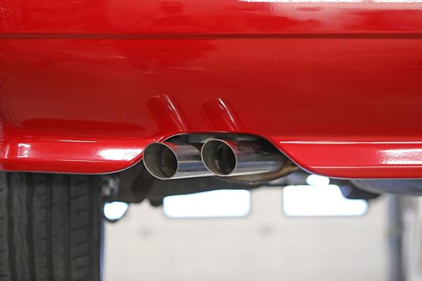 Novus Edelstahl Sportauspuffanlage ab Katalysator für VW Golf 2 Rallye G60 Syncro – 2x55 mm Endrohre – mit EG-Genehmigung