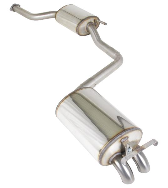 Novus Edelstahl Abgasanlage Original Look für Mercedes W201 – 2x55 mm – EG-Genehmigung