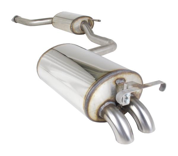 Novus Edelstahl Abgasanlage Original Look für Mercedes W201 – 2x55 mm – EG-Genehmigung