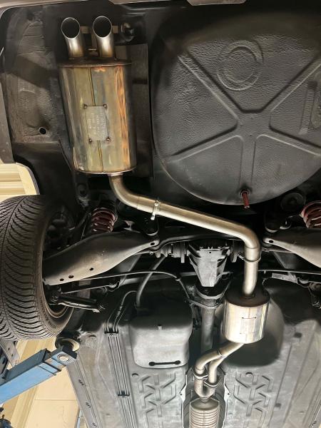 Novus Edelstahl Abgasanlage Original Look für Mercedes W201 mit Doppelflansch – EG-Genehmigung