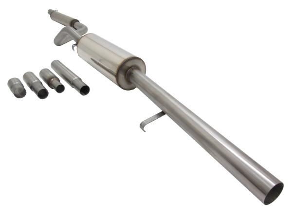 Novus Edelstahl Sportauspuffanlage für VW Jetta 1 (16) – 1x60 mm Endrohr, EG-Betriebserlaubnis