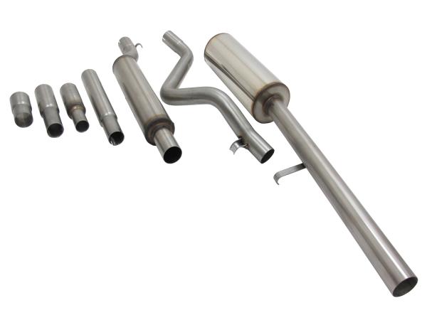 Novus Edelstahl Sportauspuffanlage für VW Jetta 1 (16) – 1x60 mm Endrohr, EG-Betriebserlaubnis