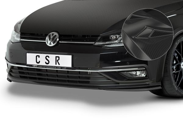 CSR Frontansatz für VW Golf 7 Basis FA285-C Carbon Look glänzend (keine Lackierung erforderlich)