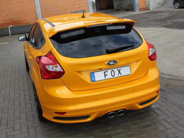 Fox passend für Ford Focus III ST Fließheck Endschalldämpfer quer Ausgang mittig - 2x115x85 Typ 32 mittig FO032025-348