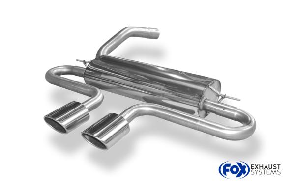 Fox passend für Ford Focus III ST Fließheck Endschalldämpfer quer Ausgang mittig - 2x115x85 Typ 32 mittig FO032025-348