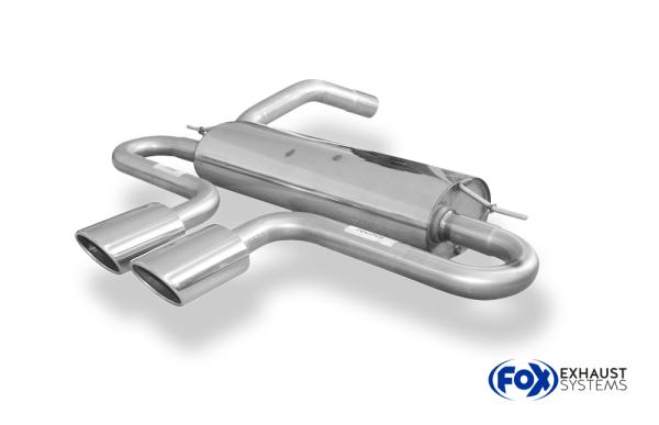 Fox passend für Ford Focus III ST Turnier Endschalldämpfer quer Ausgang mittig - 2x115x85 Typ 32 mittig FO032055-348