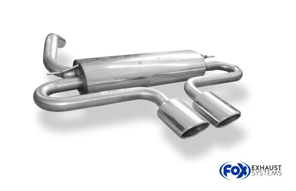Fox passend für Ford Focus III ST Turnier Endschalldämpfer quer Ausgang mittig - 2x115x85 Typ 32 mittig FO032055-348