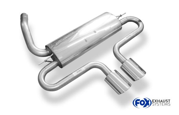 Fox passend für Ford Focus III ST Turnier Endschalldämpfer quer Ausgang mittig - 2x115x85 Typ 32 mittig FO032055-348