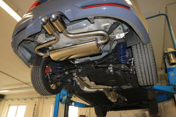 Fox passend für Ford Focus III ST Turnier Diesel Endschalldämpfer quer Ausgang mittig - 2x100 Typ 25 mittig FO032075-294