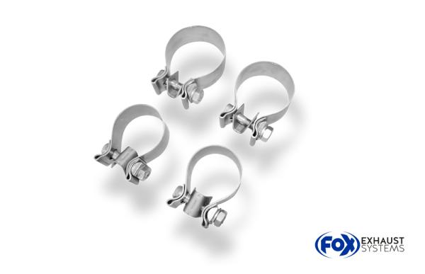 Fox passend für Ford Focus III ST Fließheck Diesel Endschalldämpfer quer Ausgang mittig inkl. Verbindungsrohr - 2x115x85 Typ 32 mittig FO032085-348