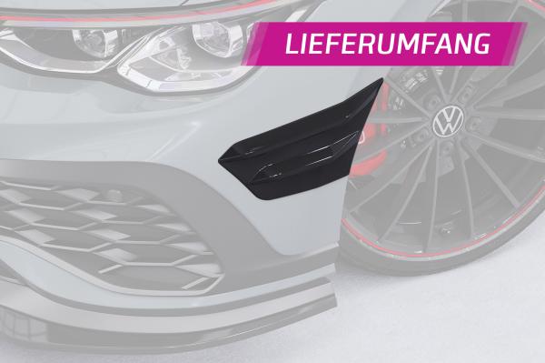 CSR Performance Flaps mit ABE für VW Golf 8 (Typ CD) GTI FP024-M Carbon Look matt strukturiert (keine Lackierung erforderlich)