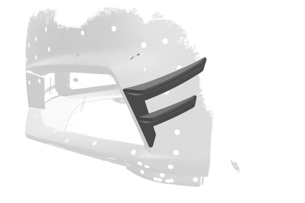 CSR Performance Flaps mit ABE für Audi A4 B9 (Typ 8W) S-Line FP033-C Carbon Look glänzend (keine Lackierung erforderlich)