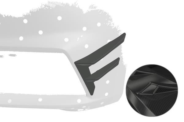 CSR Performance Flaps mit ABE für Audi A4 B9 (Typ 8W) S-Line FP033-C Carbon Look glänzend (keine Lackierung erforderlich)