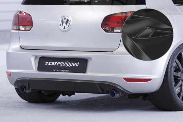 CSR Diffusor | Heckansatz mit ABE für VW Golf 6 HA044-G Glossy schwarz Hochglanz (keine Lackierung erforderlich)
