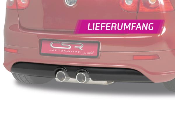 CSR Diffusor | Heckansatz mit ABE für VW Golf 5 Steilheck HA060-C Carbon Look glänzend (keine Lackierung erforderlich)