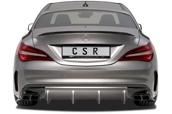 CSR Diffusor | Heckansatz mit ABE für Mercedes-Benz CLA 45 AMG X117 C117 HA213-S Strukturiert schwarz matt (keine Lackierung erforderlich)