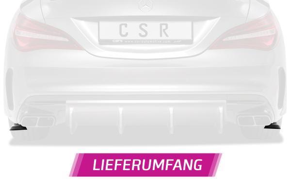 CSR Diffusor | Heckansatz mit ABE für Mercedes-Benz CLA 45 AMG X117 C117 HA213-S Strukturiert schwarz matt (keine Lackierung erforderlich)