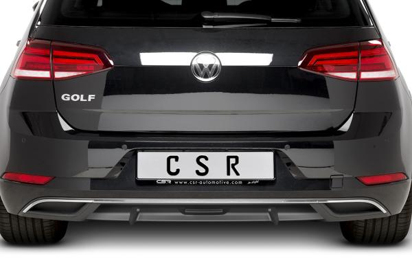 CSR Diffusor | Heckansatz mit ABE für VW Golf 7 Basis HA236-C Carbon Look glänzend (keine Lackierung erforderlich)
