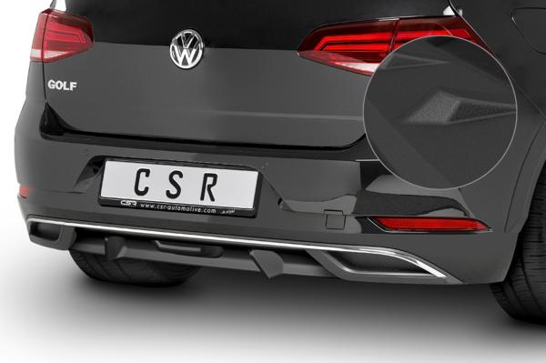 CSR Diffusor | Heckansatz mit ABE für VW Golf 7 Basis HA236-S Strukturiert schwarz matt (keine Lackierung erforderlich)