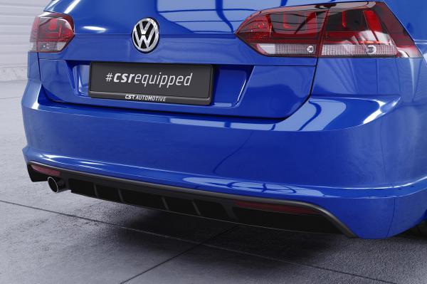 CSR Diffusor | Heckansatz mit ABE für VW Golf 7 Variant R-Line HA242-C Carbon Look glänzend (keine Lackierung erforderlich)