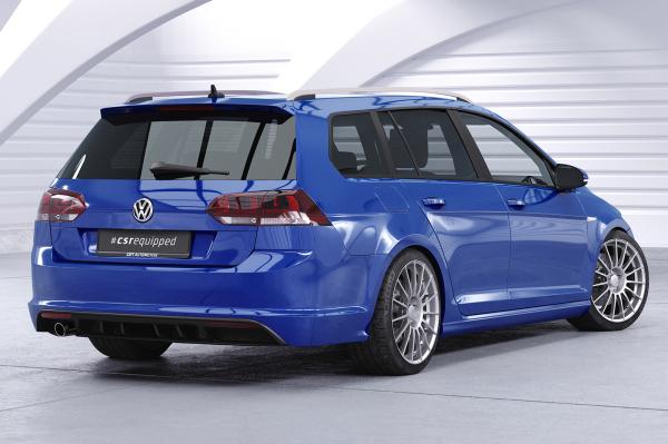 CSR Diffusor | Heckansatz mit ABE für VW Golf 7 Variant R-Line HA242-C Carbon Look glänzend (keine Lackierung erforderlich)