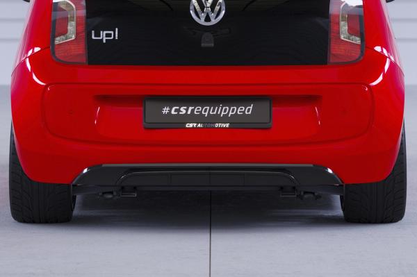 CSR Diffusor | Heckansatz mit ABE für VW up! (vor Facelift) HA245-C Carbon Look glänzend (keine Lackierung erforderlich)
