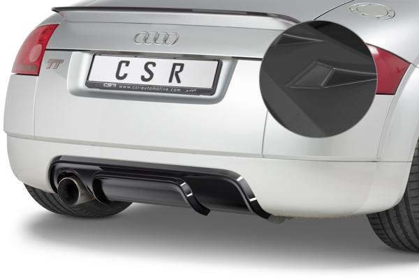 CSR Diffusor | Heckansatz mit ABE für Audi TT 8N HA248-L schwarz matt (Lackierung erforderlich)