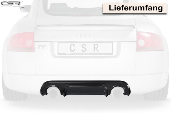 CSR Diffusor | Heckansatz mit ABE für Audi TT 8N HA249-S schwarz matt strukturiert (keine Lackierung erforderlich)