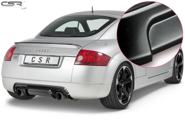 CSR Diffusor | Heckansatz mit ABE für Audi TT 8N HA249-L schwarz matt (Lackierung erforderlich)