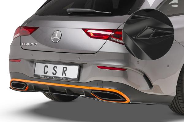 CSR Diffusor | Heckansatz mit ABE für Mercedes-Benz CLA X118 AMG-Line HA254-G Glossy schwarz Hochglanz (keine Lackierung erforderlich)