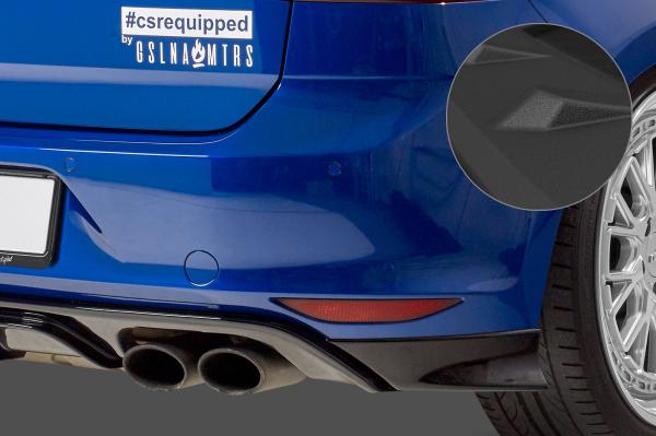 CSR Diffusor | Heckansatz mit ABE für VW Golf 7 R / R-Line HA255-S Strukturiert schwarz matt (keine Lackierung erforderlich)