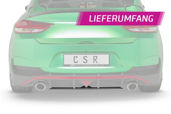 CSR Diffusor | Heckansatz mit ABE für Hyundai I30 N (PD) Fastback HA261-M Carbon Look matt strukturiert (keine Lackierung erforderlich)