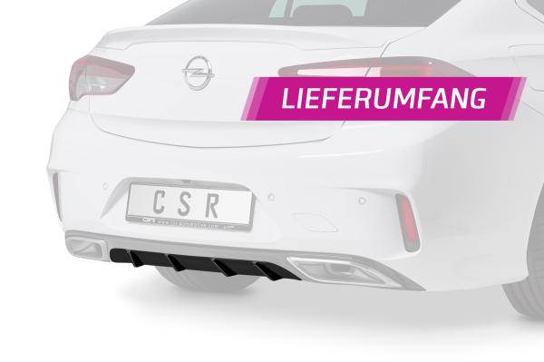 CSR Diffusor | Heckansatz mit ABE für Opel Insignia B HA270-L schwarz matt (Lackierung erforderlich)