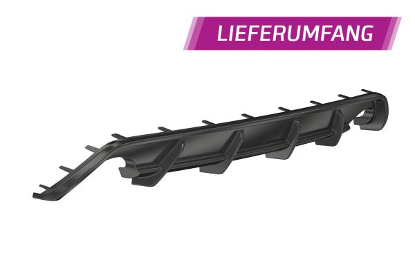CSR Diffusor | Heckansatz mit ABE für Ford Focus ST MK2 HA271-L schwarz matt (Lackierung erforderlich)