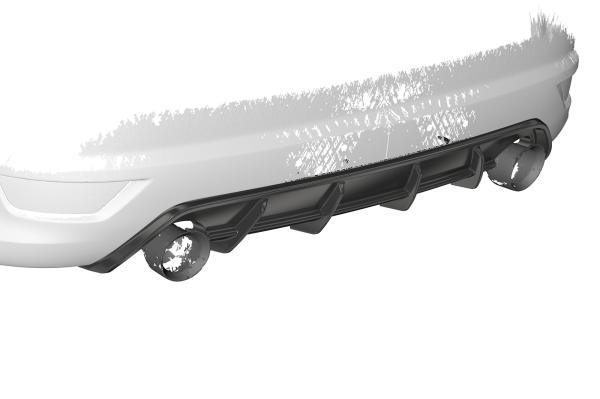 CSR Diffusor | Heckansatz mit ABE für Ford Focus ST MK2 HA271-L schwarz matt (Lackierung erforderlich)