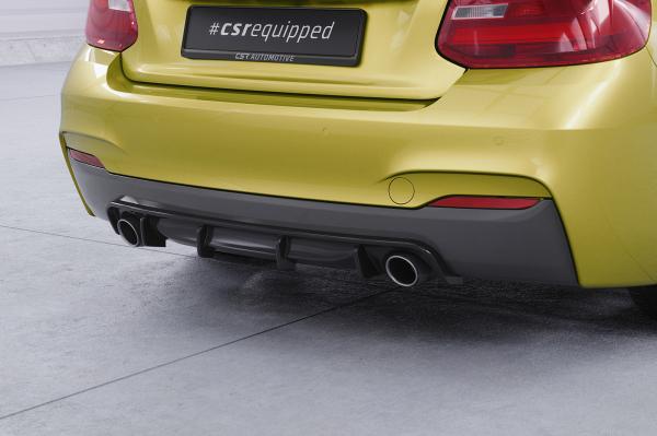 CSR Diffusor | Heckansatz mit ABE für BMW 2er (F22 / F23) Coupe und Cabrio HA273-M Carbon Look matt strukturiert (keine Lackierung erforderlich)