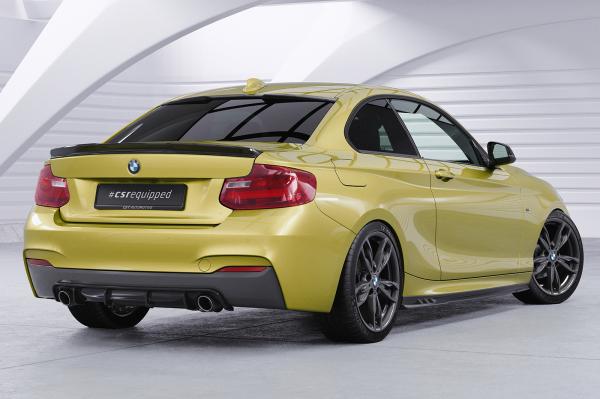 CSR Diffusor | Heckansatz mit ABE für BMW 2er (F22 / F23) Coupe und Cabrio HA273-M Carbon Look matt strukturiert (keine Lackierung erforderlich)