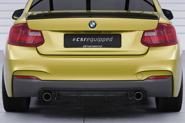 CSR Diffusor | Heckansatz mit ABE für BMW 2er (F22 / F23) Coupe und Cabrio HA273-M Carbon Look matt strukturiert (keine Lackierung erforderlich)