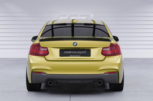 CSR Diffusor | Heckansatz mit ABE für BMW 2er (F22 / F23) Coupe und Cabrio HA273-M Carbon Look matt strukturiert (keine Lackierung erforderlich)